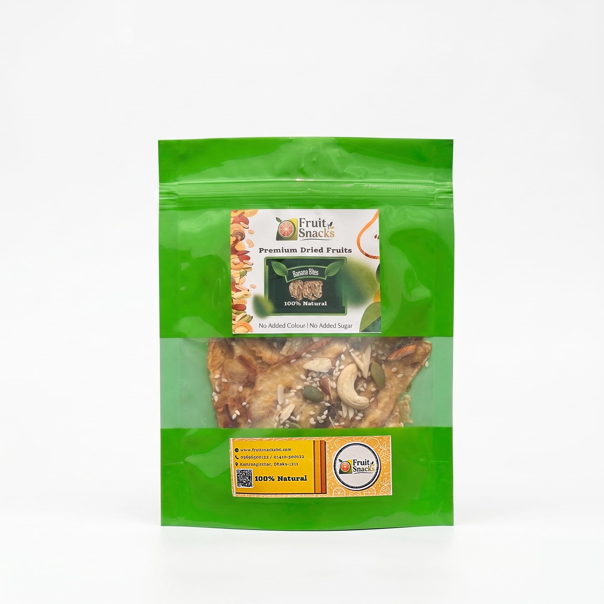 Premium Natural Banana Bites with Mixed Nuts & Seeds